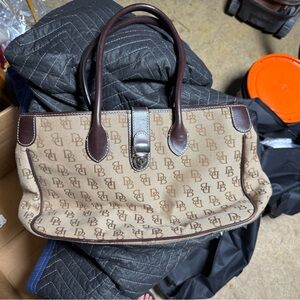 Dooney & Bourke Tan and Brown Tote Bag